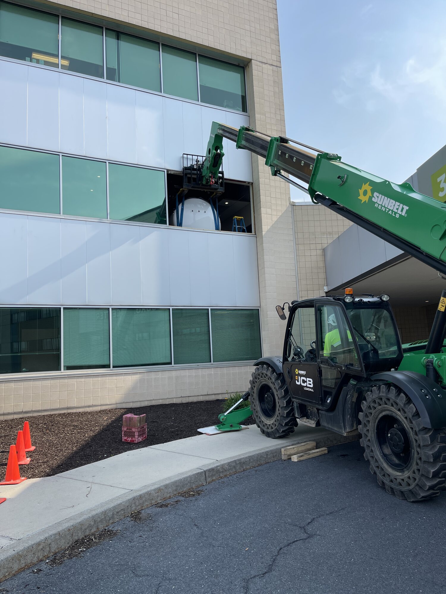 Crane-assisted delivery