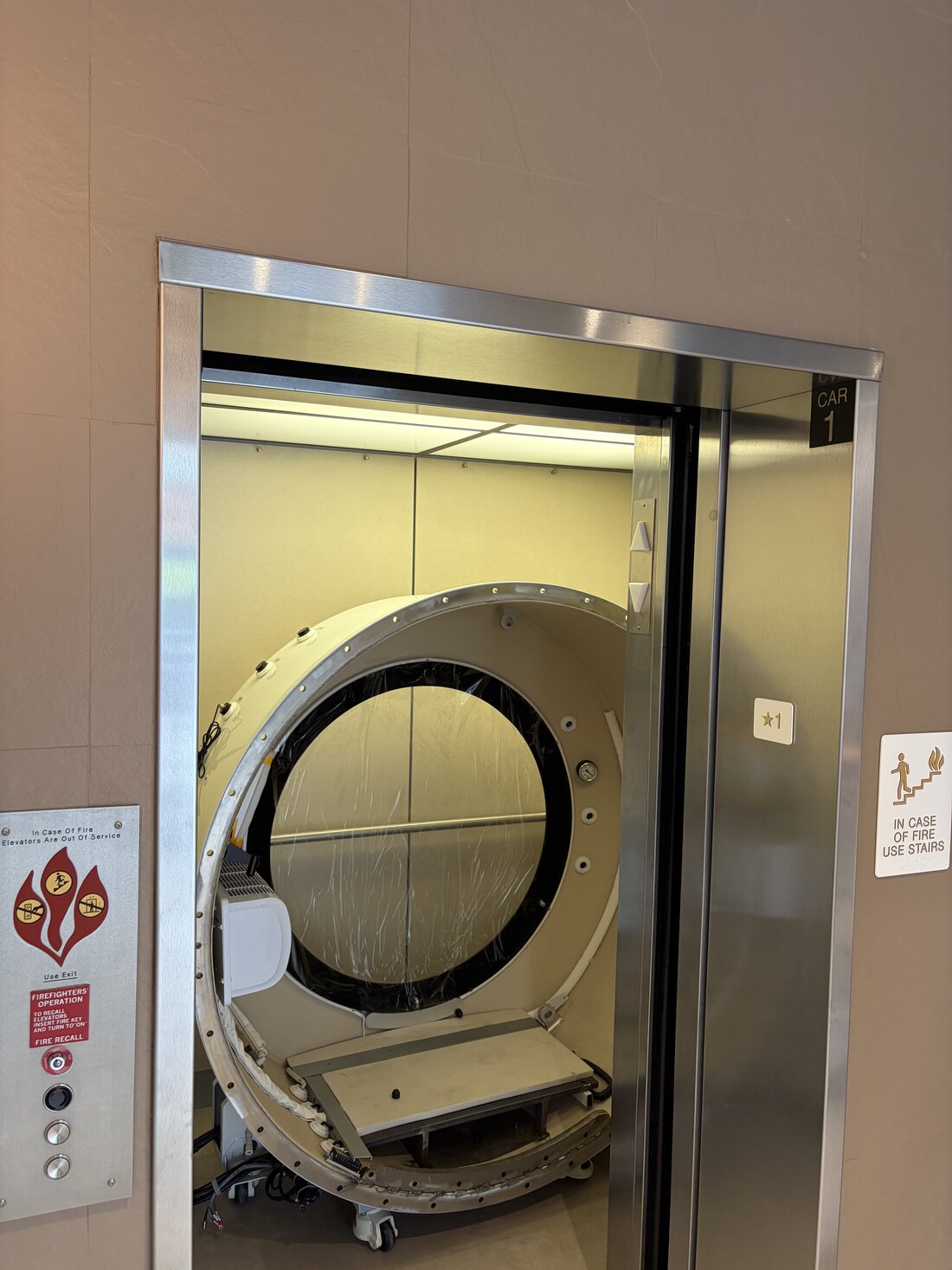 Interior elevator placement